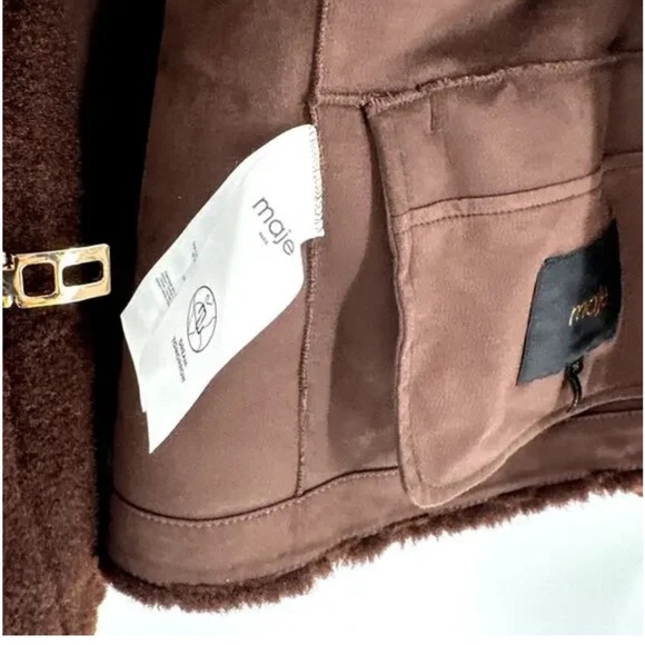 Maje Rich Brown Teddy Jacket! NWOT 36/US4 - Picture 12 of 12